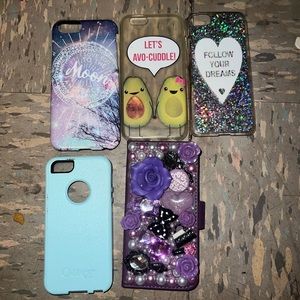 iPhone 6.The panda,puppy cases are $15ech.Others are $10 each. Outer box is $20